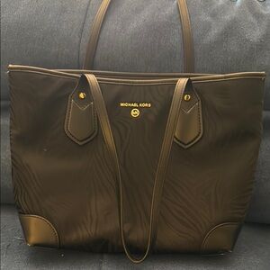 Michael Kors Black Zebra Print Tote Bag